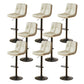 Bucket Adjustable Height Dining Stool Industrial Indoor Counter-height Stool with Swivel Beige 8 Piece Set Clearhalo 'Bar Furniture' 'Bar Stools' 'bar_stools' 'furn' 'furn_bar_stools' 'Furniture' 'Kitchen & Dining Furniture' 5562168
