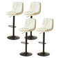 Bucket Adjustable Height Dining Stool Industrial Indoor Counter-height Stool with Swivel Off-White 4 Piece Set Clearhalo 'Bar Furniture' 'Bar Stools' 'bar_stools' 'furn' 'furn_bar_stools' 'Furniture' 'Kitchen & Dining Furniture' 5562170