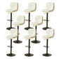 Bucket Adjustable Height Dining Stool Industrial Indoor Counter-height Stool with Swivel Off-White 8 Piece Set Clearhalo 'Bar Furniture' 'Bar Stools' 'bar_stools' 'furn' 'furn_bar_stools' 'Furniture' 'Kitchen & Dining Furniture' 5562172