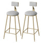 Sgabello da bar moderno per poggiapiedi e sgabello grigio grigio per soggiorno