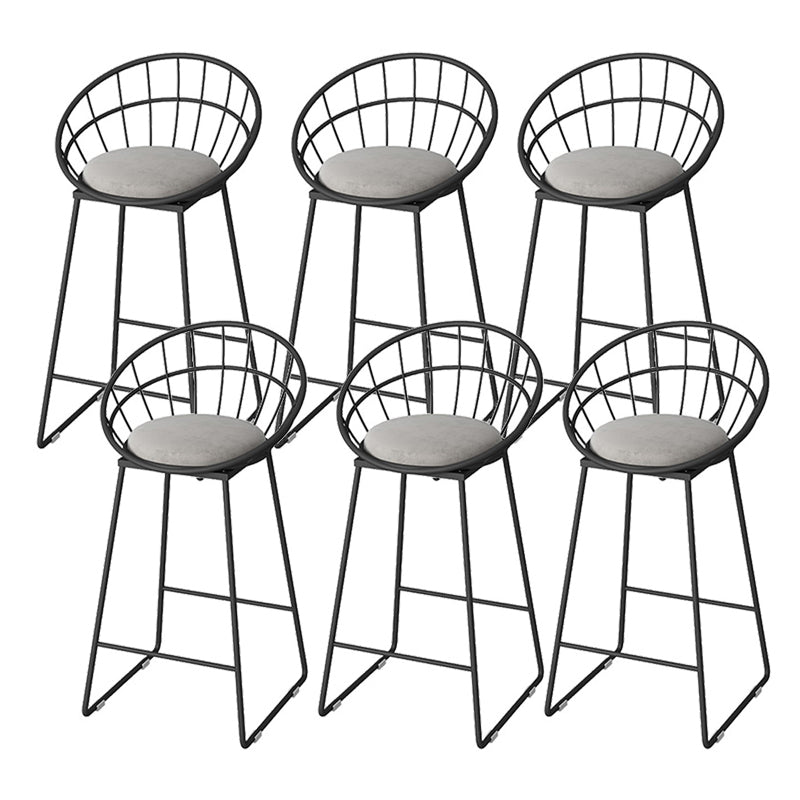 Sgabello da bar moderno per poggiapiedi e sgabello grigio grigio per soggiorno