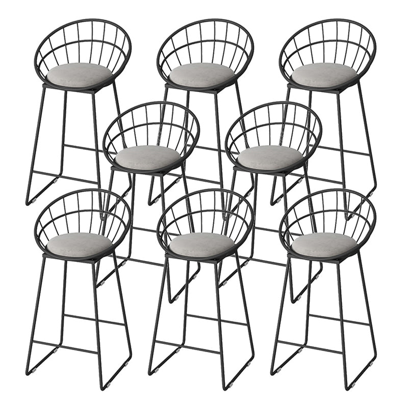 Sgabello da bar moderno per poggiapiedi e sgabello grigio grigio per soggiorno