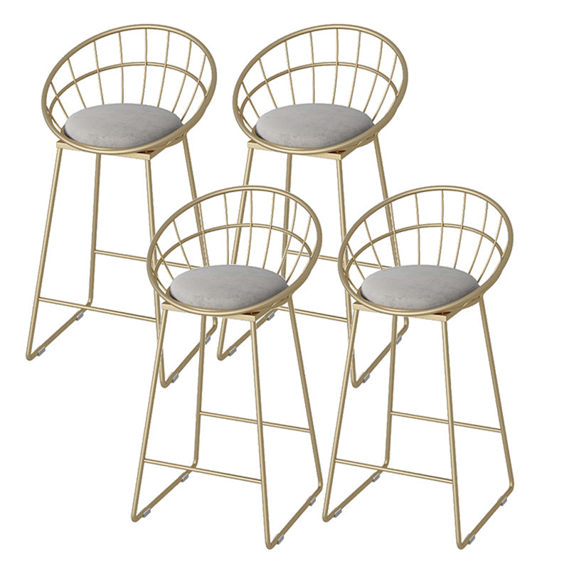 Sgabello da bar moderno per poggiapiedi e sgabello grigio grigio per soggiorno