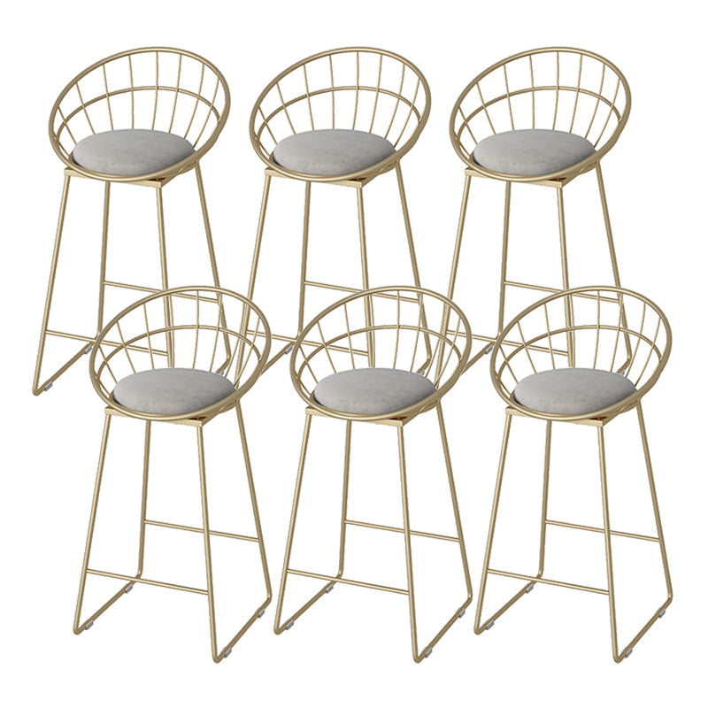 Sgabello da bar moderno per poggiapiedi e sgabello grigio grigio per soggiorno