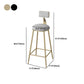 Sgabello da bar moderno per poggiapiedi e sgabello grigio grigio per soggiorno