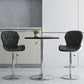 Moderne metalen barkruk van kunstleer met matte afwerking