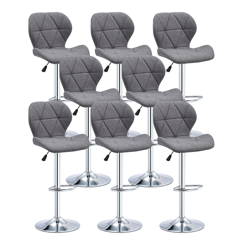 Moderne metalen barkruk van kunstleer met matte afwerking
