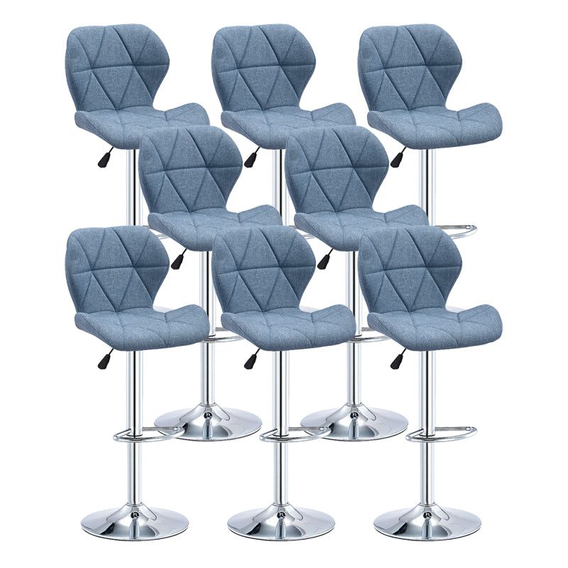 Moderne metalen barkruk van kunstleer met matte afwerking