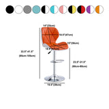 マット仕上げのモダンなメタルバースツールフェイクレザーカウンタースツール