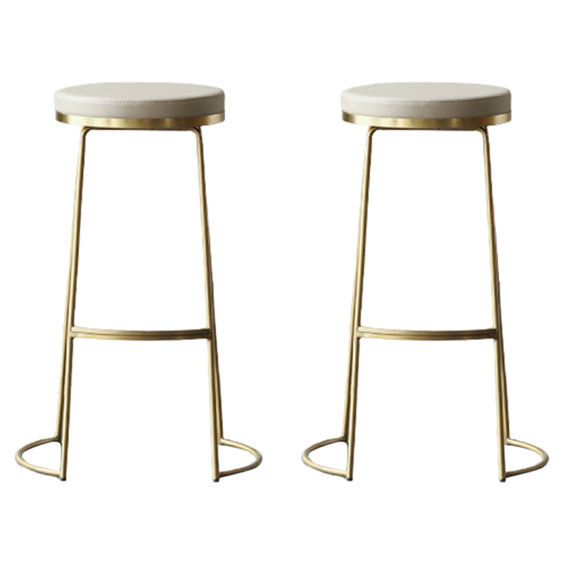 Double Pedestal Counter Set 1/2/3 Pieces Glam Rectangle Bar Pub Table Set White 30"H Stools (Set of 2) Clearhalo 'Bar Furniture' 'furn' 'furn_home_bar_bar_sets' 'Furniture' 'Home Bars & Bar Sets' 'home_bar_bar_sets' 'Kitchen & Dining Furniture' 5562400