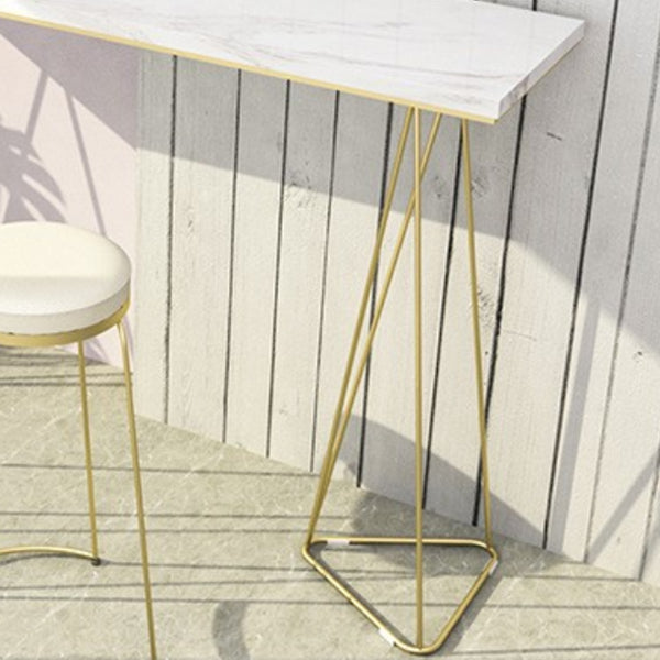 Double Pedestal Counter Set 1/2/3 Pieces Glam Rectangle Bar Pub Table Set Clearhalo 'Bar Furniture' 'furn' 'furn_home_bar_bar_sets' 'Furniture' 'Home Bars & Bar Sets' 'home_bar_bar_sets' 'Kitchen & Dining Furniture' 5562406