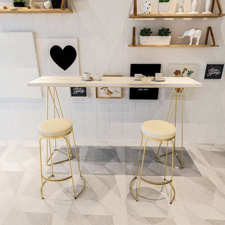 Double Pedestal Counter Set 1/2/3 Pieces Glam Rectangle Bar Pub Table Set Clearhalo 'Bar Furniture' 'furn' 'furn_home_bar_bar_sets' 'Furniture' 'Home Bars & Bar Sets' 'home_bar_bar_sets' 'Kitchen & Dining Furniture' 5562412