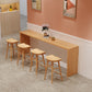 Mesa de mesa de barra de madera sólida rectangular moderno 1/2/5/9 Piezas Table de mostrador con taburetes altos