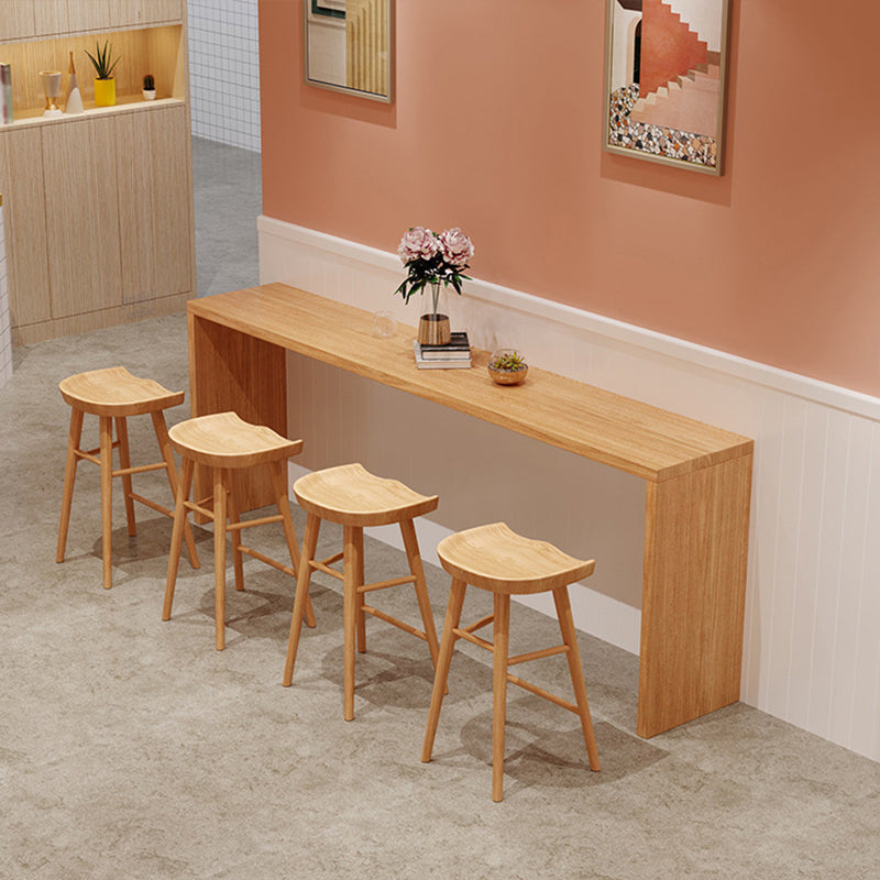 Mesa de mesa de barra de madera sólida rectangular moderno 1/2/5/9 Piezas Table de mostrador con taburetes altos