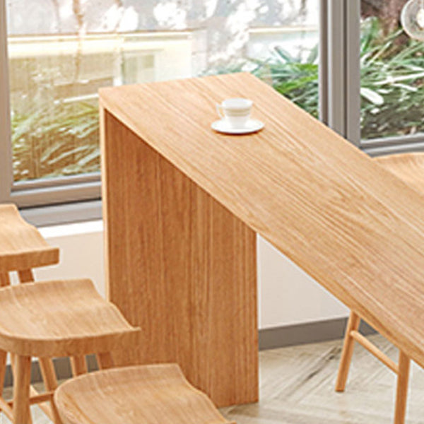 Mesa de mesa de barra de madera sólida rectangular moderno 1/2/5/9 Piezas Table de mostrador con taburetes altos