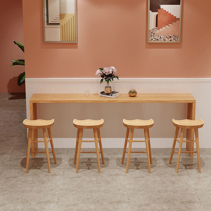 Mesa de mesa de barra de madera sólida rectangular moderno 1/2/5/9 Piezas Table de mostrador con taburetes altos