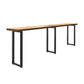 Modern Rectangle Solid Wood Bar Table Set 1/5/6 Pieces Counter Table with Backless Stools Brown 102"L x 16"W Clearhalo 'Bar Furniture' 'furn' 'furn_home_bar_bar_sets' 'Furniture' 'Home Bars & Bar Sets' 'home_bar_bar_sets' 'Kitchen & Dining Furniture' 5562509