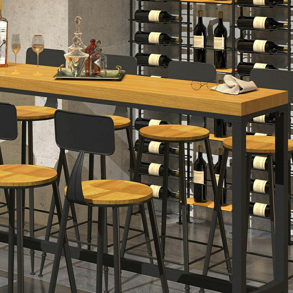 Lujoso juego de mesa rectangular de madera maciza para Bar, mesa de mostrador de 1/6/11 piezas con taburetes altos