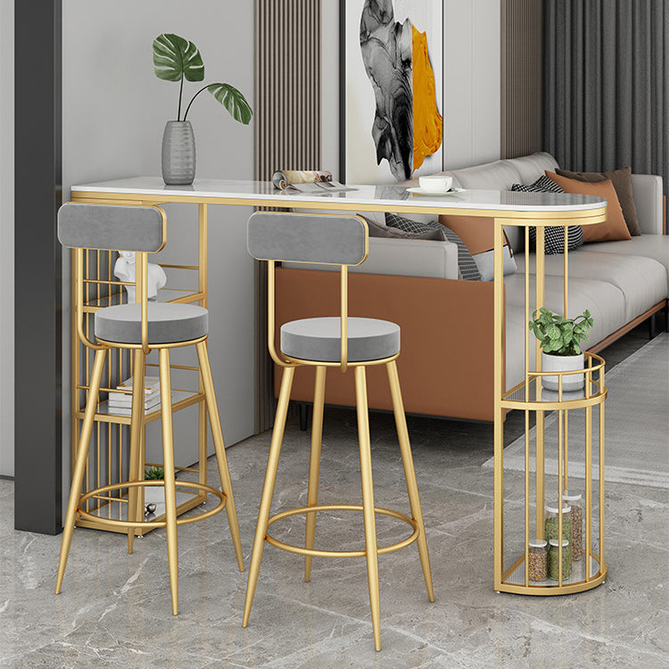 Luxurious Irregular Shape Bar Table Juego de 1/3 piezas de la mesa sinterizada del mostrador de piedra sinterizada