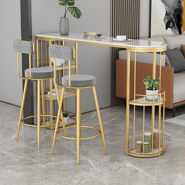 Luxurious Irregular Shape Bar Table Juego de 1/3 piezas de la mesa sinterizada del mostrador de piedra sinterizada