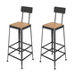 Industrial Bar Table Set 1/2/5 Pcs Rectangular Bar Table and Stools Brown 30"H Stools (Set of 2) Clearhalo 'Bar Furniture' 'furn' 'furn_home_bar_bar_sets' 'Furniture' 'Home Bars & Bar Sets' 'home_bar_bar_sets' 'Kitchen & Dining Furniture' 5562614