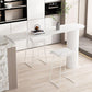 Modern de altura del mostrador 1/2/3 PCS Mesa de barra de comedor de piedra sinterizada con taburetes de espalda baja