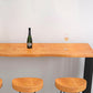 Juego de mesa de barra de madera maciza rectángulo industrial 1/2/3/4/5/7 Table de mostrador de piezas con heces
