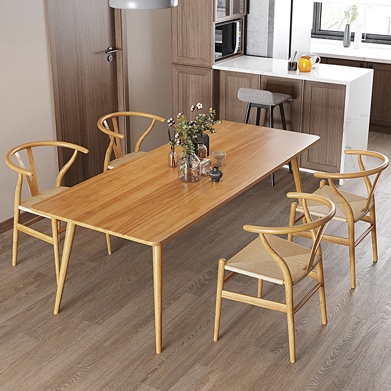 Rectangle 1/4/5 Pieces Dining Set Solid Wood Legs Dining Furniture Set Clearhalo 'Dining Room Sets' 'Dining Tables & Seating' 'dining_room_set' 'furn' 'furn_dining_room_set' 'Furniture' 'Kitchen & Dining Furniture' 5562708