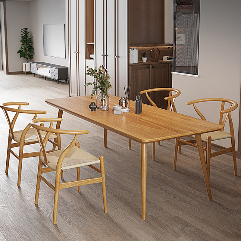 Rectangle 1/4/5 Pieces Dining Set Solid Wood Legs Dining Furniture Set Clearhalo 'Dining Room Sets' 'Dining Tables & Seating' 'dining_room_set' 'furn' 'furn_dining_room_set' 'Furniture' 'Kitchen & Dining Furniture' 5562717