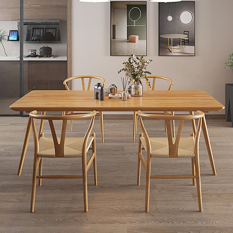 Rectangle 1/4/5 Pieces Dining Set Solid Wood Legs Dining Furniture Set Clearhalo 'Dining Room Sets' 'Dining Tables & Seating' 'dining_room_set' 'furn' 'furn_dining_room_set' 'Furniture' 'Kitchen & Dining Furniture' 5562718