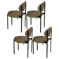 Modern Style Sintered Stone Dining Table Set 1/4/5 Pieces Dining Set for Home Use 4 Brown Chairs Clearhalo 'Dining Room Sets' 'Dining Tables & Seating' 'dining_room_set' 'furn' 'furn_dining_room_set' 'Furniture' 'Kitchen & Dining Furniture' 5562772