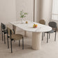 Modern Style Sintered Stone Dining Table Set 1/4/5 Pieces Dining Set for Home Use Clearhalo 'Dining Room Sets' 'Dining Tables & Seating' 'dining_room_set' 'furn' 'furn_dining_room_set' 'Furniture' 'Kitchen & Dining Furniture' 5562776