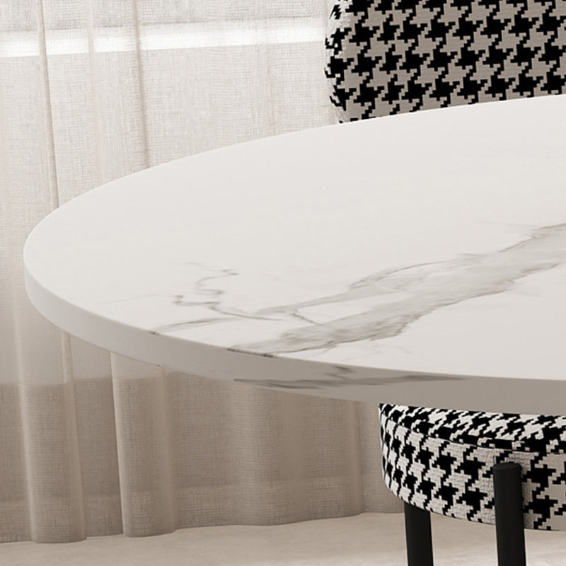 Modern Style Sintered Stone Dining Table Set 1/4/5 Pieces Dining Set for Home Use Clearhalo 'Dining Room Sets' 'Dining Tables & Seating' 'dining_room_set' 'furn' 'furn_dining_room_set' 'Furniture' 'Kitchen & Dining Furniture' 5562778
