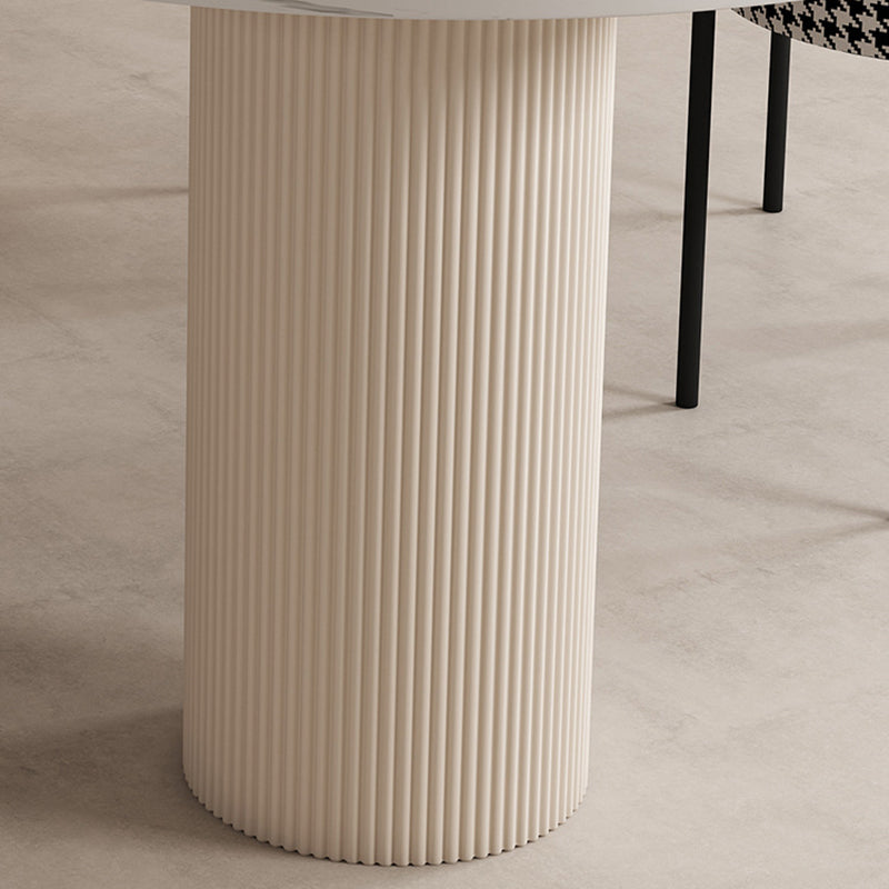 Modern Style Sintered Stone Dining Table Set 1/4/5 Pieces Dining Set for Home Use Clearhalo 'Dining Room Sets' 'Dining Tables & Seating' 'dining_room_set' 'furn' 'furn_dining_room_set' 'Furniture' 'Kitchen & Dining Furniture' 5562779