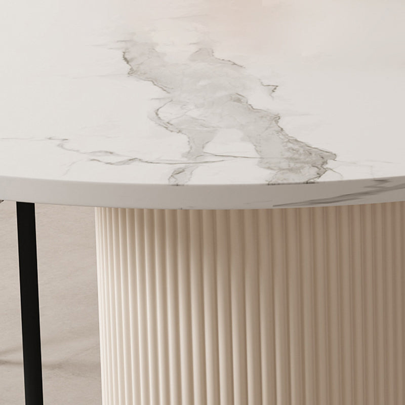 Modern Style Sintered Stone Dining Table Set 1/4/5 Pieces Dining Set for Home Use Clearhalo 'Dining Room Sets' 'Dining Tables & Seating' 'dining_room_set' 'furn' 'furn_dining_room_set' 'Furniture' 'Kitchen & Dining Furniture' 5562780