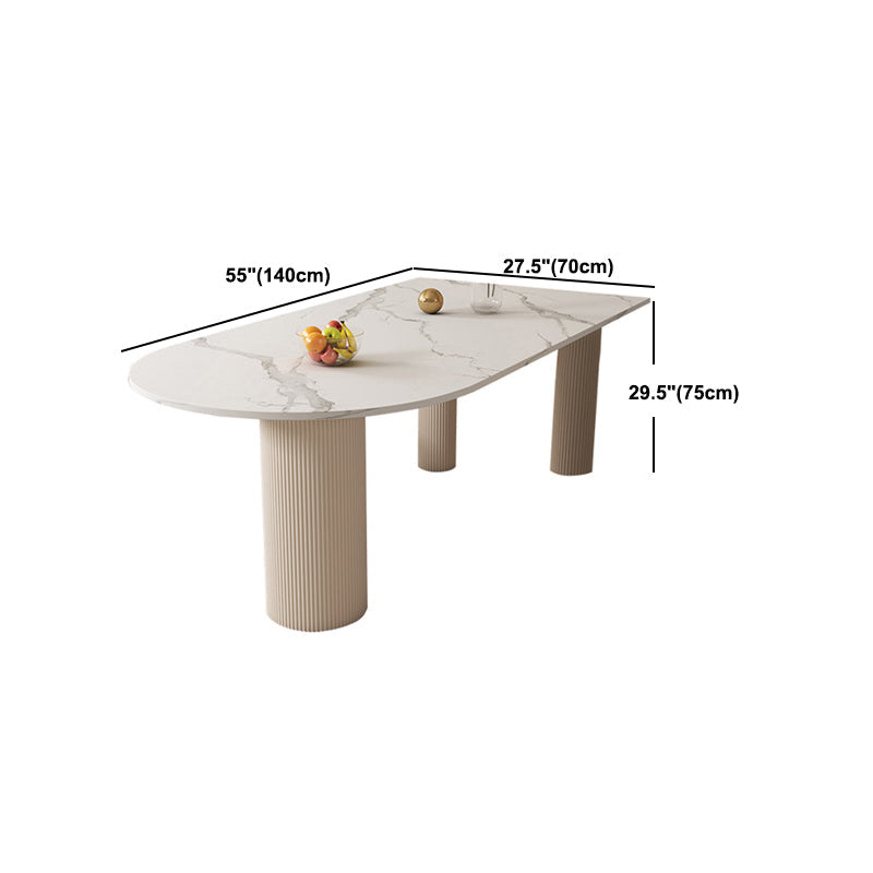 Modern Style Sintered Stone Dining Table Set 1/4/5 Pieces Dining Set for Home Use Clearhalo 'Dining Room Sets' 'Dining Tables & Seating' 'dining_room_set' 'furn' 'furn_dining_room_set' 'Furniture' 'Kitchen & Dining Furniture' 5562782