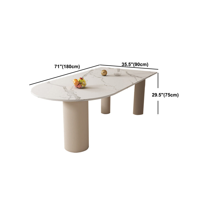 Modern Style Sintered Stone Dining Table Set 1/4/5 Pieces Dining Set for Home Use Clearhalo 'Dining Room Sets' 'Dining Tables & Seating' 'dining_room_set' 'furn' 'furn_dining_room_set' 'Furniture' 'Kitchen & Dining Furniture' 5562784