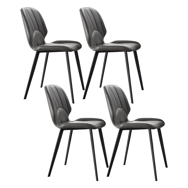 Modern Style Black Sintered Stone Dining Table Set Rectangle 1/4/5 Pieces Dining Set 4 Grey Chairs Clearhalo 'Dining Room Sets' 'Dining Tables & Seating' 'dining_room_set' 'furn' 'furn_dining_room_set' 'Furniture' 'Kitchen & Dining Furniture' 5562805