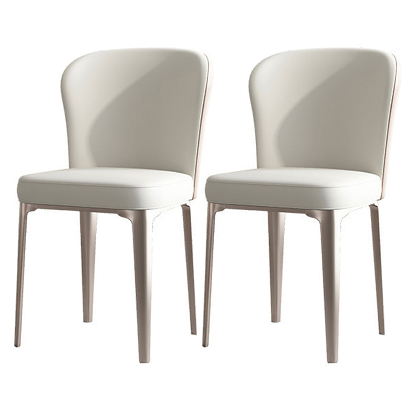 Modern Style Sintered Stone Dining Table Set 1/2/5/7 Pieces Dining Set for Home Use 2 White Chairs Clearhalo 'Dining Room Sets' 'Dining Tables & Seating' 'dining_room_set' 'furn' 'furn_dining_room_set' 'Furniture' 'Kitchen & Dining Furniture' 5562820