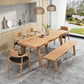 Modern 1/2/5/6/7 Pieces Dining Set Solid Wood Legs Dining Furniture Items in Natural 6 Pieces: Table, 4 Black Chairs, 1 Bench Clearhalo 'Dining Room Sets' 'Dining Tables & Seating' 'dining_room_set' 'furn' 'furn_dining_room_set' 'Furniture' 'Kitchen & Dining Furniture' 5562834