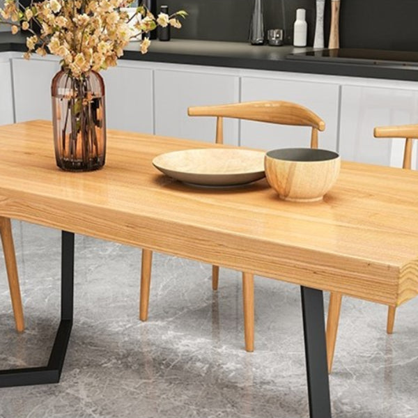 Rectangle 1/2/5/6/7 Pieces Dining Set Modern Double Pedestal Dinette Set Clearhalo 'Dining Room Sets' 'Dining Tables & Seating' 'dining_room_set' 'furn' 'furn_dining_room_set' 'Furniture' 'Kitchen & Dining Furniture' 5562880