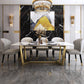 Glam Sintered Stone Dining Set Rectangle 1/4/5/6/7 Pieces Dining Set for Dining Areas