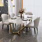 Glam Sintered Stone Dining Set Rectangle 1/4/5/6/7 Pieces Dining Set for Dining Areas