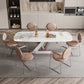 Modern Sintered Stone Dining Table Set 1/2/5/7 Pieces Rectangle Dining Set Clearhalo 'Dining Room Sets' 'Dining Tables & Seating' 'dining_room_set' 'furn' 'furn_dining_room_set' 'Furniture' 'Kitchen & Dining Furniture' 5562938