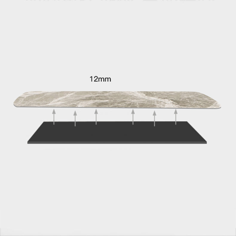 Modern Sintered Stone Dining Table Set 1/2/5/7 Pieces Rectangle Dining Set Clearhalo 'Dining Room Sets' 'Dining Tables & Seating' 'dining_room_set' 'furn' 'furn_dining_room_set' 'Furniture' 'Kitchen & Dining Furniture' 5562942