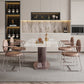 Modern Sintered Stone Dining Table Set 1/2/5/7 Pieces Rectangle Dining Set Clearhalo 'Dining Room Sets' 'Dining Tables & Seating' 'dining_room_set' 'furn' 'furn_dining_room_set' 'Furniture' 'Kitchen & Dining Furniture' 5562943