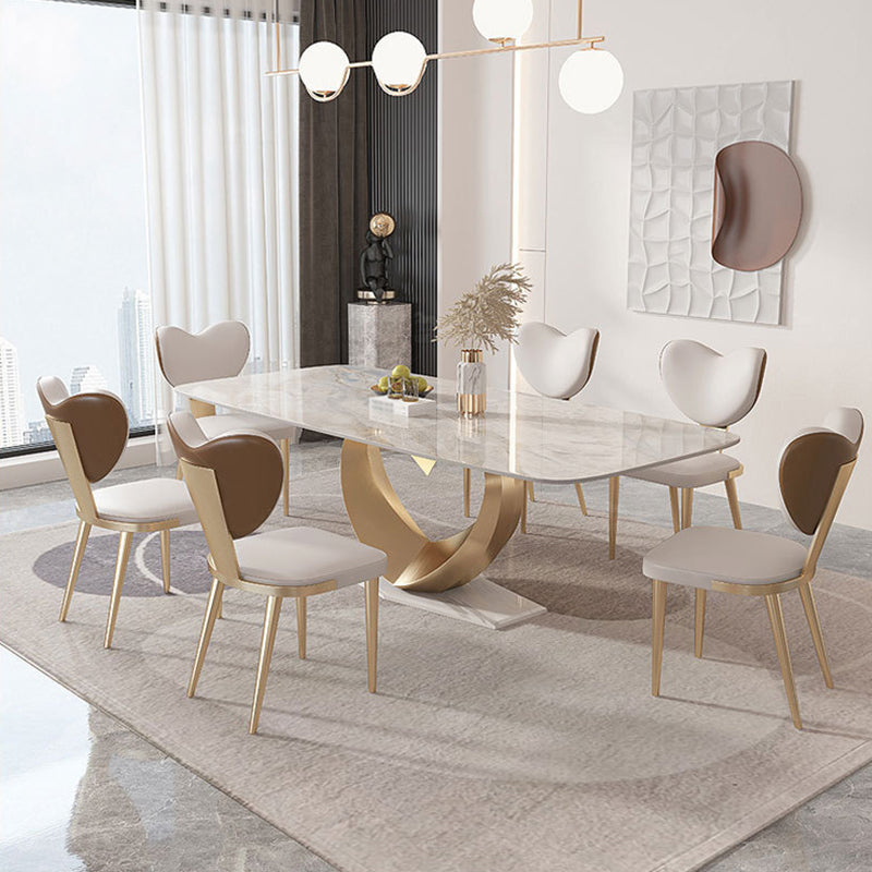 Glam Style gesinterde stenen eetset rechthoekig 1/2/4/5/7/9-delige eetset