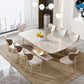 Glam Style gesinterde stenen eetset rechthoekig 1/2/4/5/7/9-delige eetset
