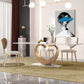 Glam Style gesinterde stenen eetset rechthoekig 1/2/4/5/7/9-delige eetset