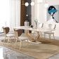Glam Style gesinterde stenen eetset rechthoekig 1/2/4/5/7/9-delige eetset